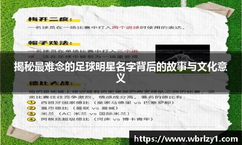 揭秘最难念的足球明星名字背后的故事与文化意义